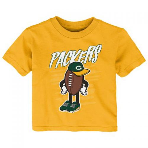 Packers Infant Gold Football Dude T-Shirt