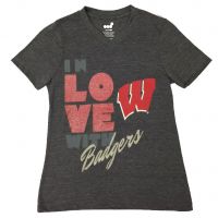 Badgers Girl's Pave Tri-blend Top