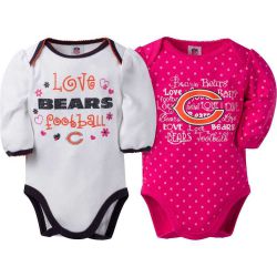 Bears Baby Girls Two Pack Long Sleeve Bodysuit Set