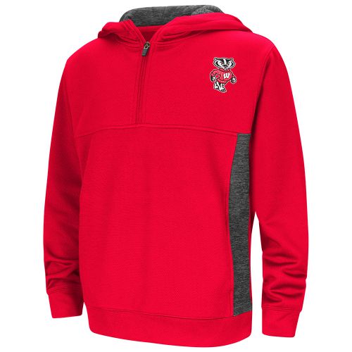 Badgers Youth Goon Docks Half Zip Hooded Sweatshirt