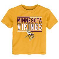 Vikings Preschool Boy's Gold Flag Runner T-Shirt